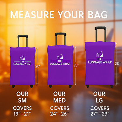 Our Purposeful Purple Luggage Wrap - Accommodates Conventional Rolling Luggage