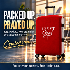 The Luggage Wrap® — Regal Red Trust God A