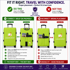 The Luggage Wrap® — Lemon Lime Green