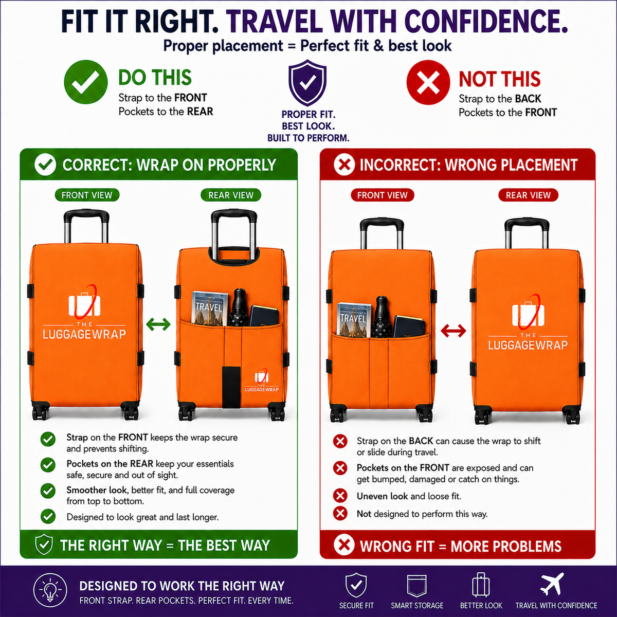 The Luggage Wrap® — Opulent Orange