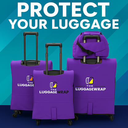 Our Purposeful Purple Luggage Wrap - Accommodates Conventional Rolling Luggage