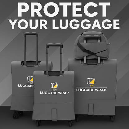 Our Graceful Gray Luggage Wrap - Accommodates Conventional Rolling Luggage