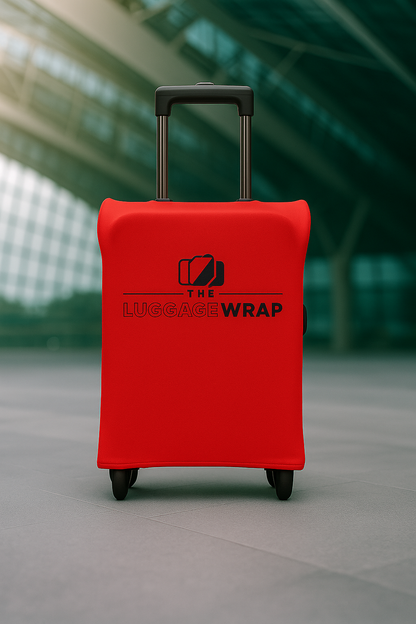 Durable, Regal Red Water-Resistant Luggage Cover for Standard Rolling Suitcase, Secure & Sturdy Fastener, Protects Against Dirt & Damage - Perfect Carry On Cover for Frequent Travelers