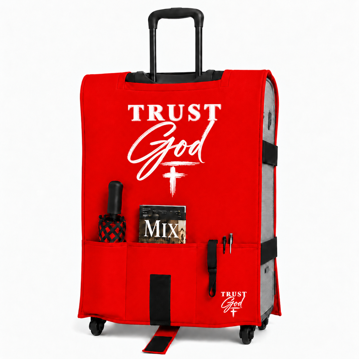 The Luggage Wrap® — Regal Red Trust God A