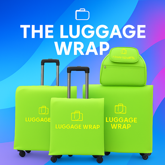 Our Lemony Lime Green Luggage Wrap - Accommodates Conventional Rolling Luggage