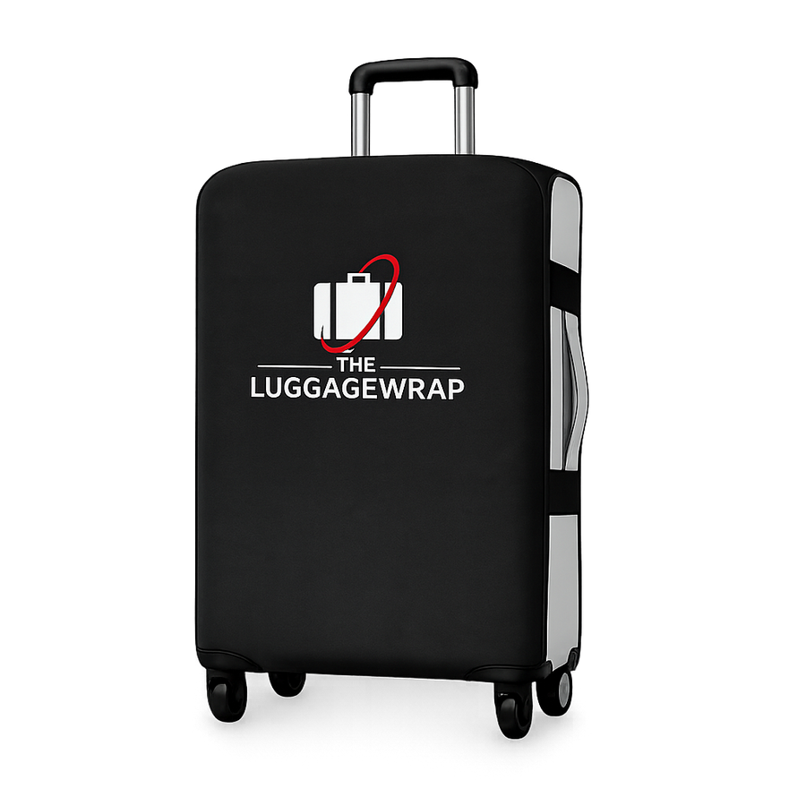 Couvre-valise classique noire résistante à l’eau durable pour valise à roulettes standard, fixation solide et sécurisée, protège contre la saleté et les dommages - Couvre-valise cabine pour voyageurs fréquents