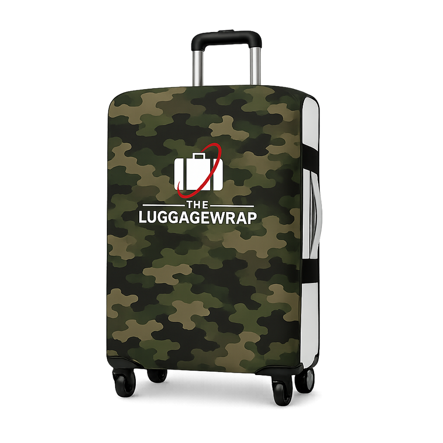 Couvre-valise à bagages camouflage robuste et résistante à l’eau pour valises à roulettes standard, ferme et ferme, protège contre la saleté et les dommages – Housse de valise parfaite pour les voyageurs fréquents