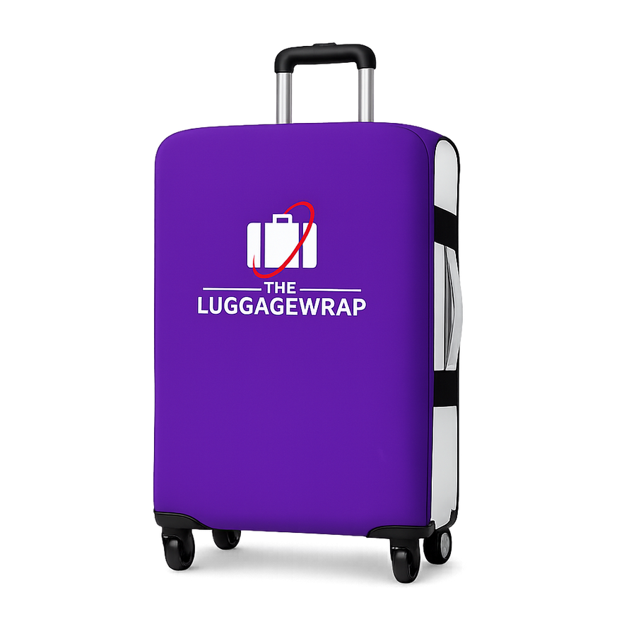 Couvre-bagages violet résistant à l’eau, durable et intentionnel, pour valises à roulettes standard, ferme et robuste, protège contre la saleté et les dommages – des housses parfaites pour les voyageurs fréquents