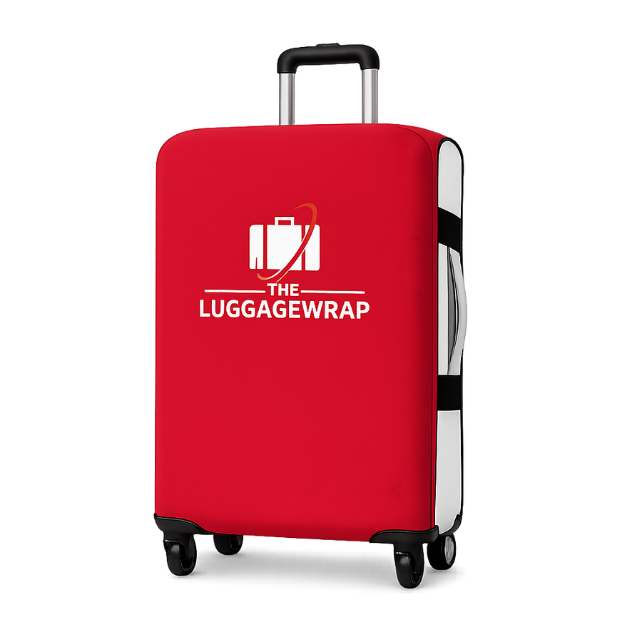 Housse de bagage résistante à l’eau durable et rouge royal pour valises à roulettes standard, ferme et ferme, protège contre la saleté et les dommages – Couvre-bagage à main parfait pour les voyageurs fréquents