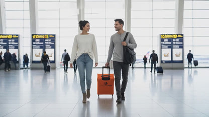 Durable, Opulent Orange Water-Resistant Luggage Cover for Standard Rolling Suitcase, Secure & Sturdy Fastener, Protects Against Dirt & Damage - Perfect Suitcase Covers for Frequent Travelers