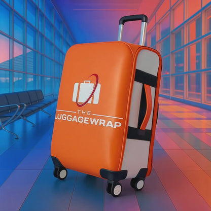 Durable, Opulent Orange Water-Resistant Luggage Cover for Standard Rolling Suitcase, Secure & Sturdy Fastener, Protects Against Dirt & Damage - Perfect Suitcase Covers for Frequent Travelers